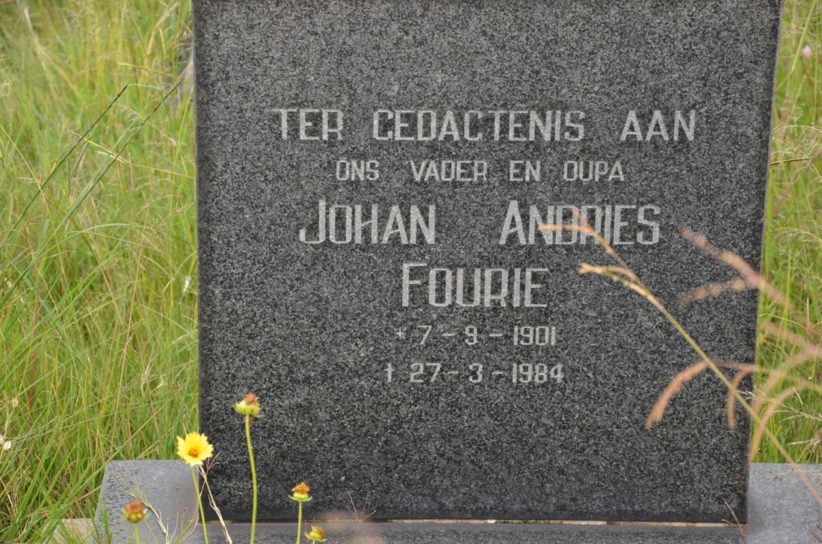 FOURIE Johan Andries 1901-1984