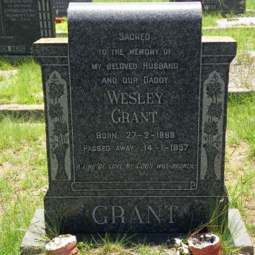 GRANT Wesley 1888-1957