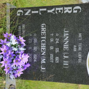 GREYLING J.H. 1921-2007 &amp; M.J. 1924-2009