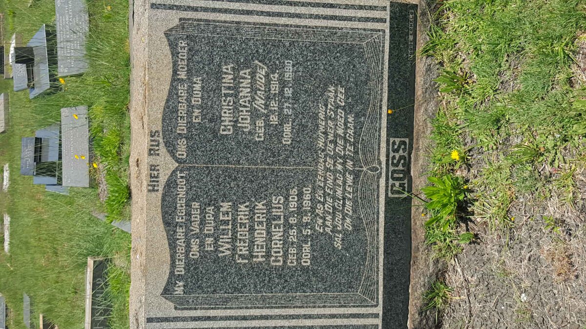 GOSS Willem Frederik Henderik Cornelius 1905-1960 &amp; Christina Johanna NAUDE 1914-19?0