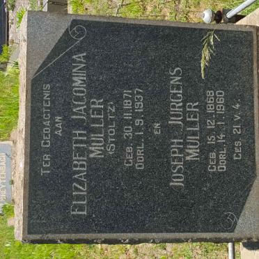 MULLER Joseph Jurgens 1868-1960 &amp; Elizabeth Jacomina STOLTZ 1871-1937