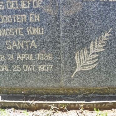 MERWE Santa, van der 1939-1957