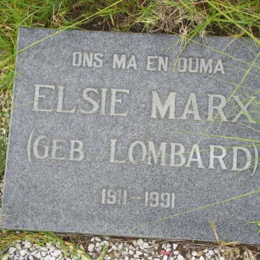 MARX Elsie nee LOMBARD 1911-1991