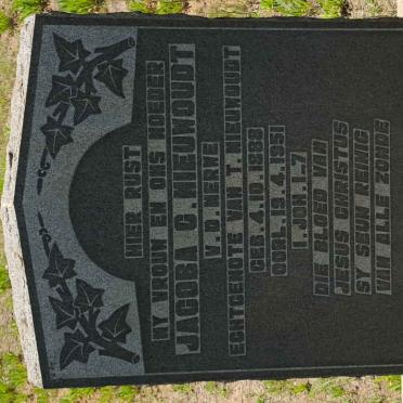 NIEUWOUDT Jacoba C. nee V.D. MERWE 1888-1951