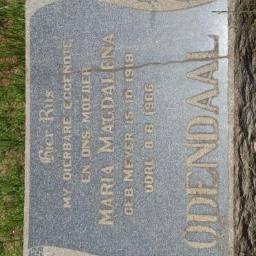 ODENDAAL Maria Magdalena nee MEYER 1918-1966