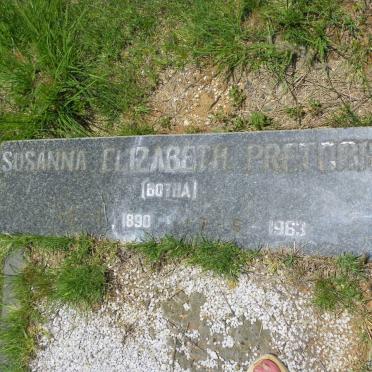PRETORIUS Susanna Elizabeth nee BOTHA 1890-1963