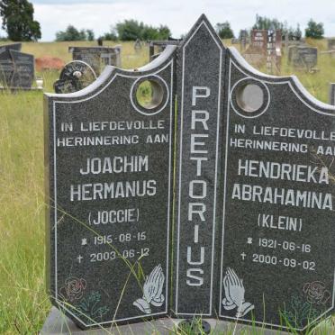 PRETORIUS Joachim Hermanus 1915-2003 &amp; Hendrieka Abrahamina 1921-2000
