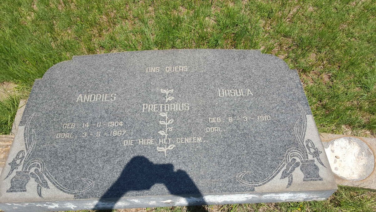 PRETORIUS Andries 1904-1967 &amp; Ursula 1910-