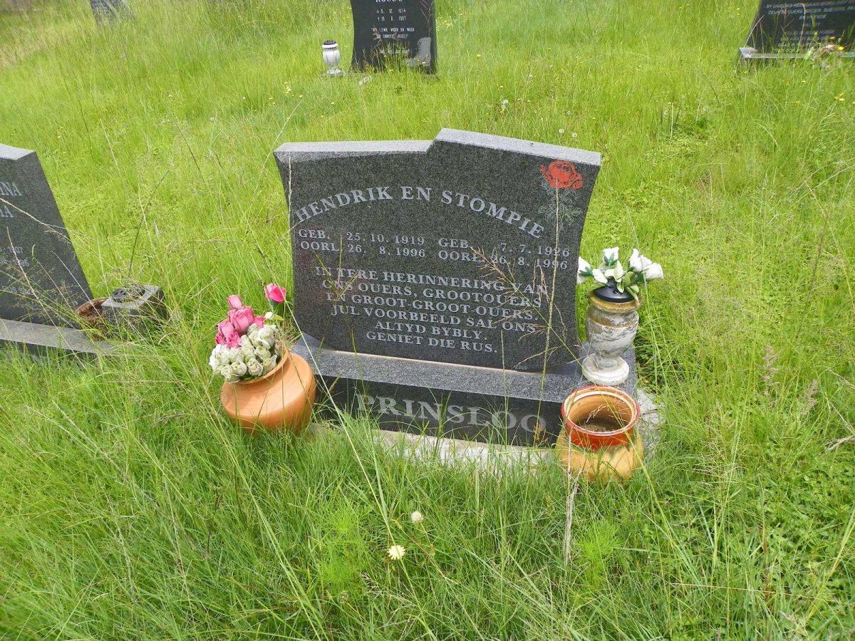 PRINSLOO Hendrik 1919-1996 &amp; Stompie 1926-1996