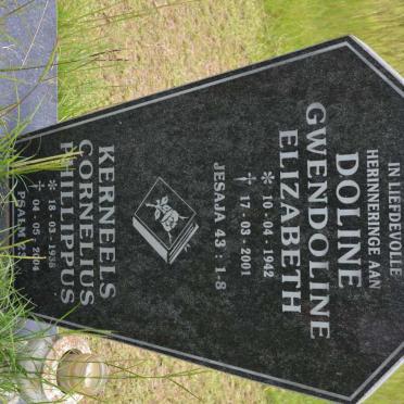 ? Kerneels Cornelius Phillippus 1938-2004 &amp; Doline Gwendoline Elizabeth 1942-2001