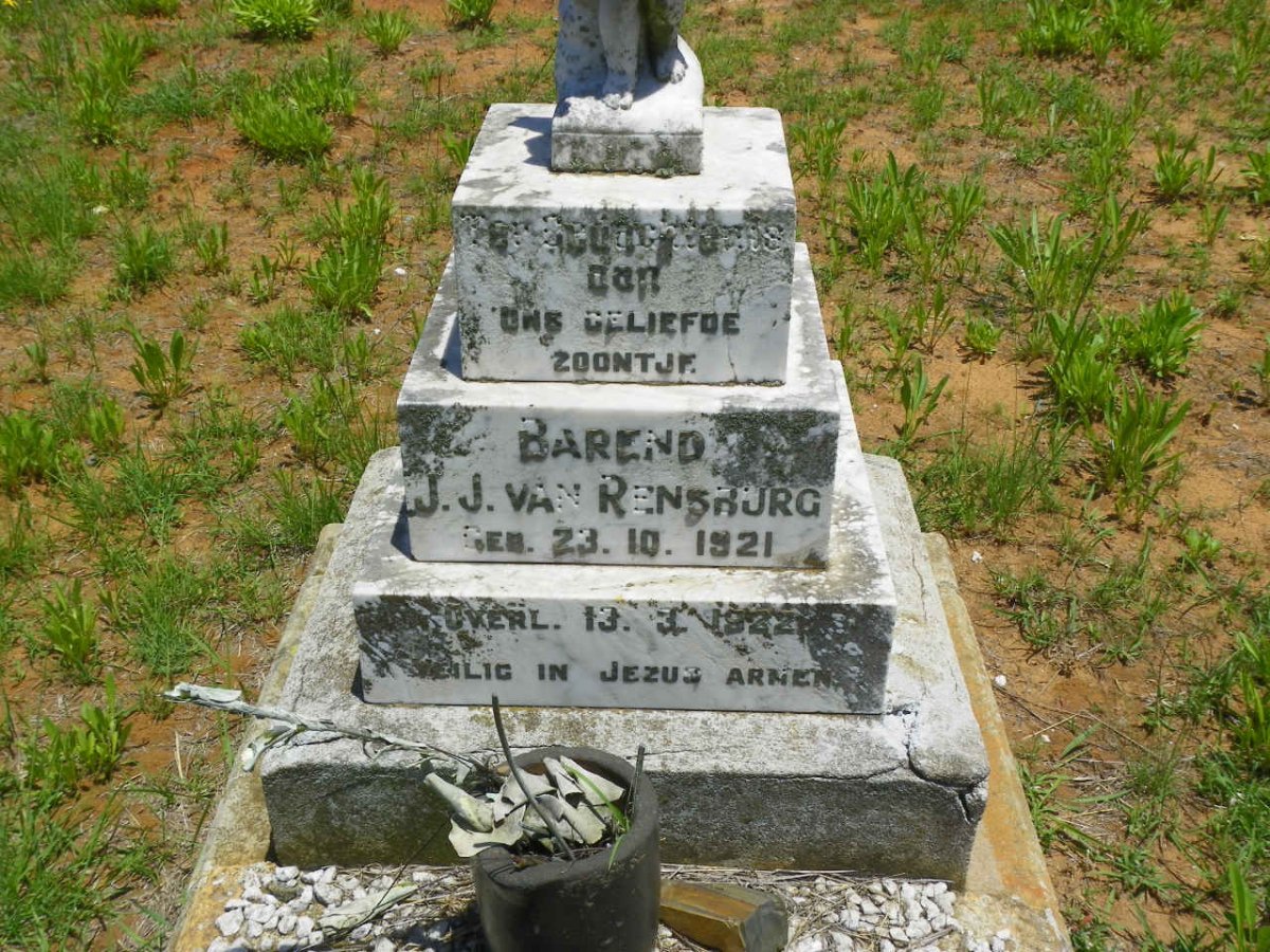 RENSBURG Barend J., J. van 1921-1922