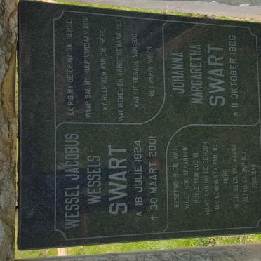 SWART Wessel Jacobus Wessels 1924-2001 &amp; Johanna Margaretha 1926-