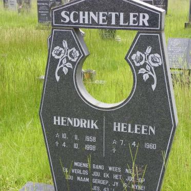 SCHNETLER Hendrik 1958-1998 &amp; Heleen 1960-