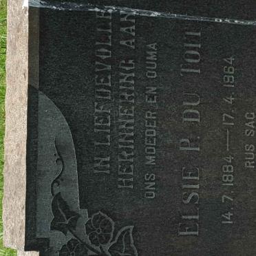 TOIT Elsie P., du 1884-1964