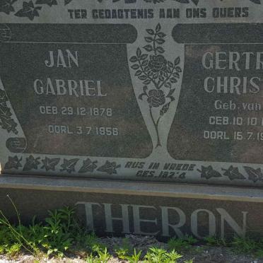 THERON Jan Gabriel 1878-1958 &amp; Gertruida Christina VAN ZYL 1884-1966