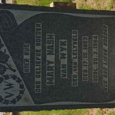 WYK Mary Nash, van nee VAN LELYVELD 1882-1964