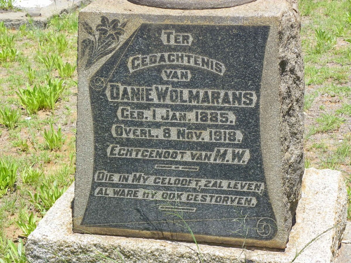 WOLMARANS Danie 1885-1918