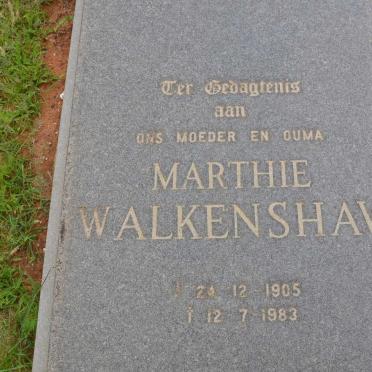 WALKENSHAW Marthie 1905-1983