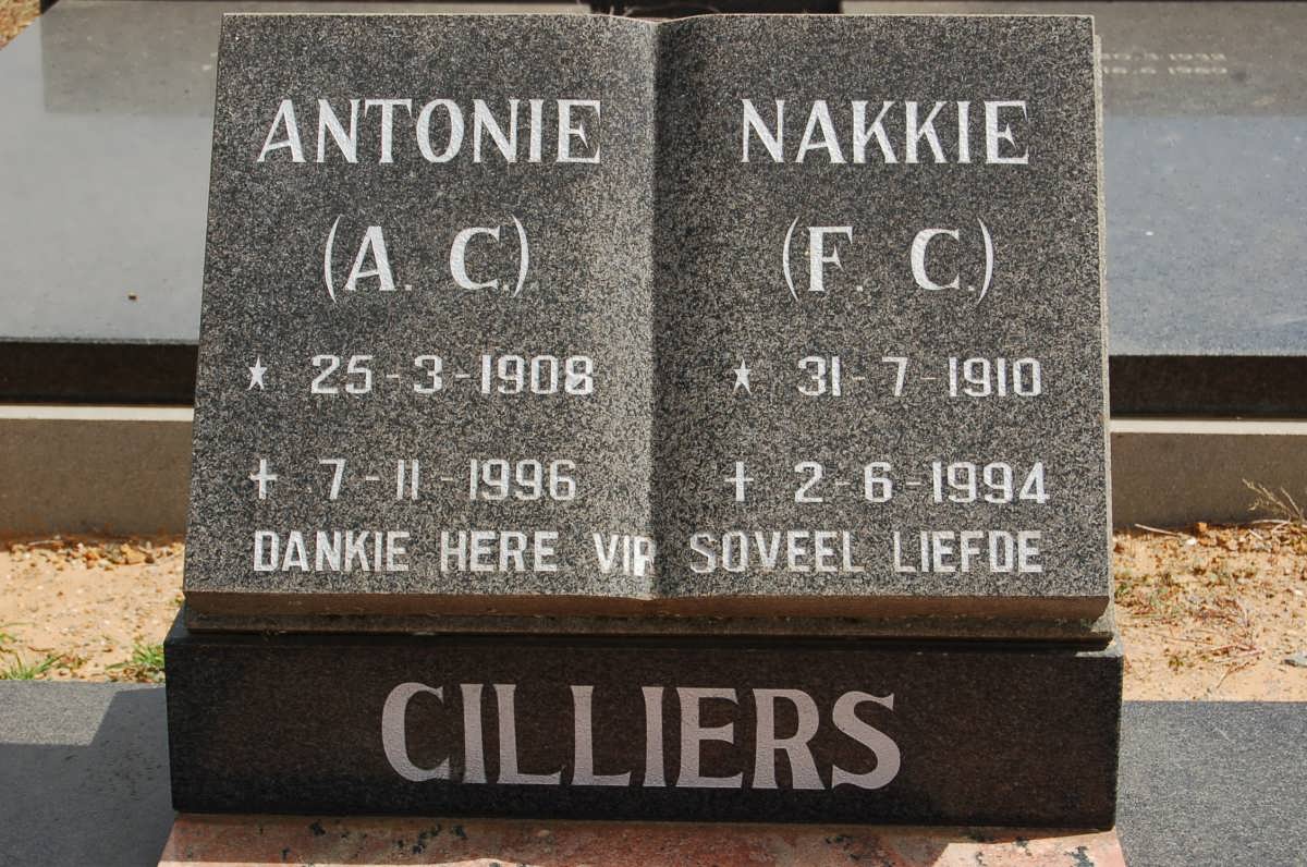 CILLIERS A.C. 1906-1996 &amp; F.C. 1910-1994