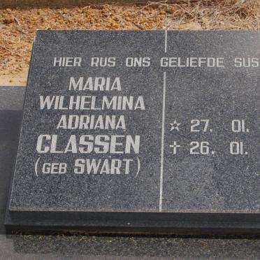 CLASSEN Maria Wilhelmina Adriana nee SWART 1929-2007