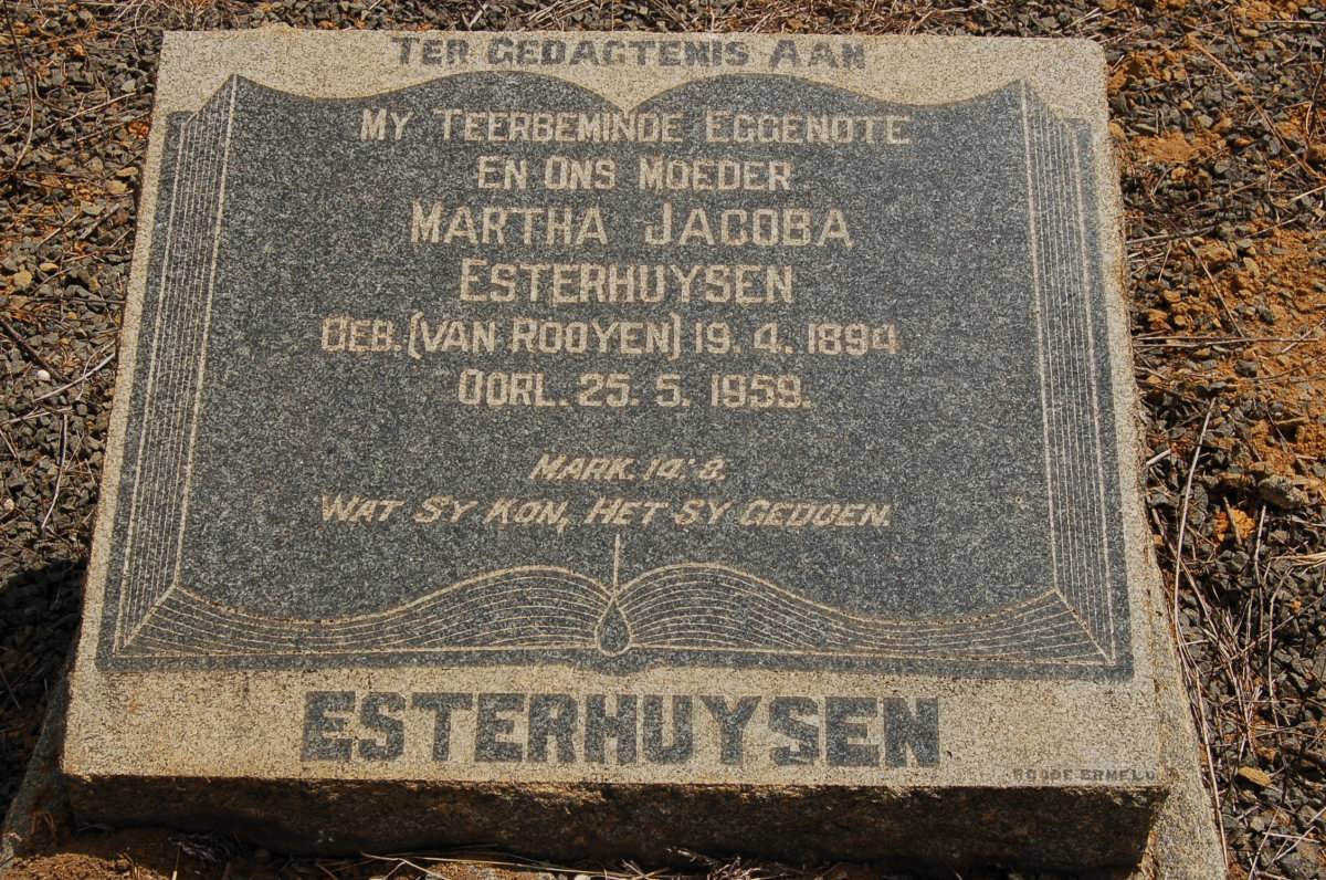 ESTERHUYSEN Martha Jacoba nee VAN ROOYEN 1894-1959