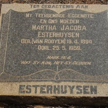 ESTERHUYSEN Martha Jacoba nee VAN ROOYEN 1894-1959
