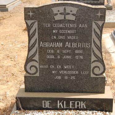 KLERK Abraham Albertus, de 1886-1976