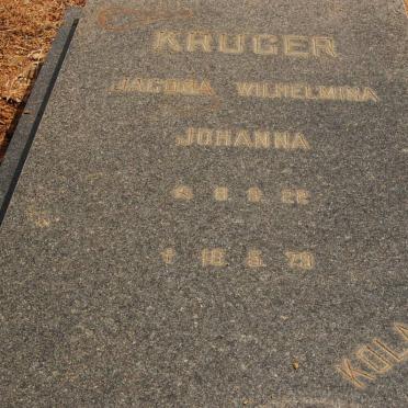 KRUGER Jacoba Wilhelmina Johanna 1922-1979
