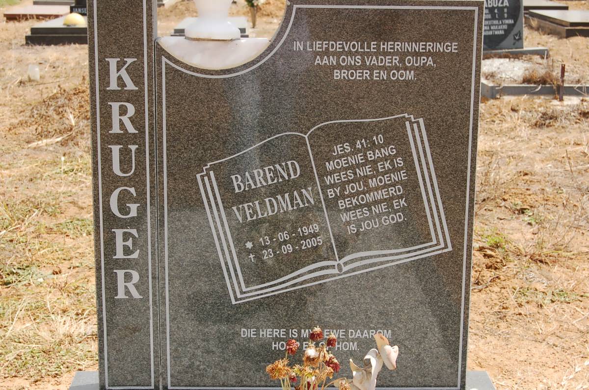 KRUGER Barend Veldman 1949-2005