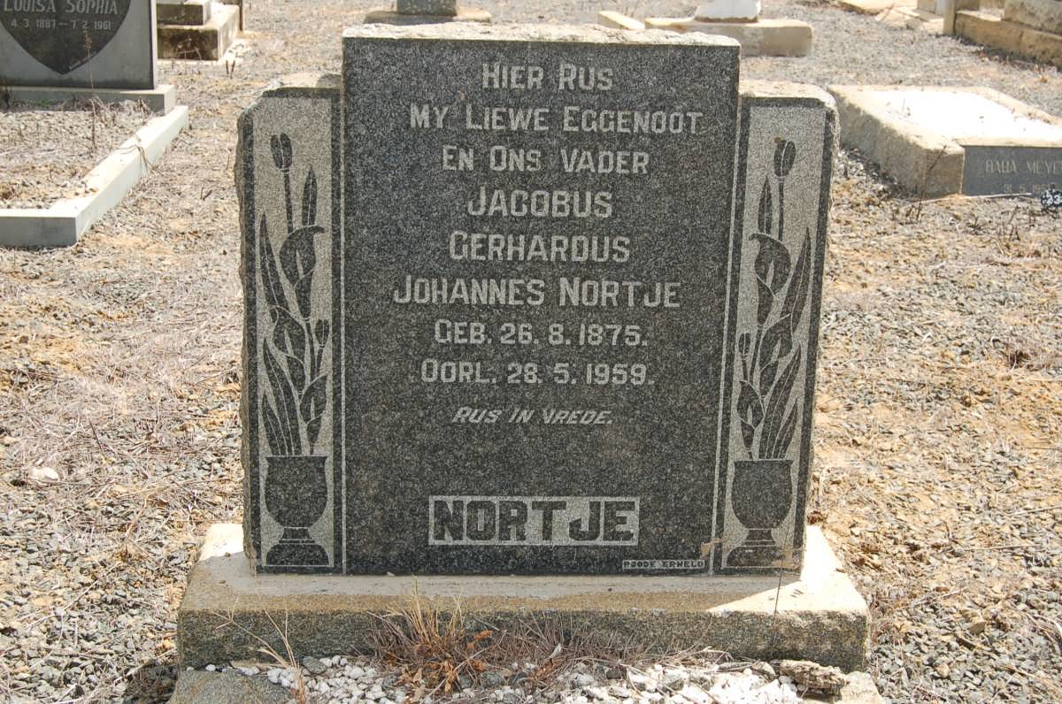 NORTJE Jacobus Gerhardus 1875-1959