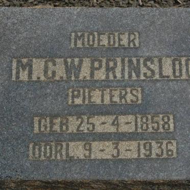 PRINSLOO M.C.W. nee PIETERS 1858-1936