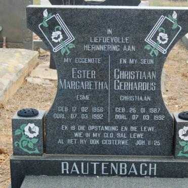 RAUTENBACH Ester Margaretha 1956-1992 :: RAUTENBACH Christiaan Gerhardus 1987-1992