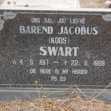 SWART Barend Jacobus 1917-1988