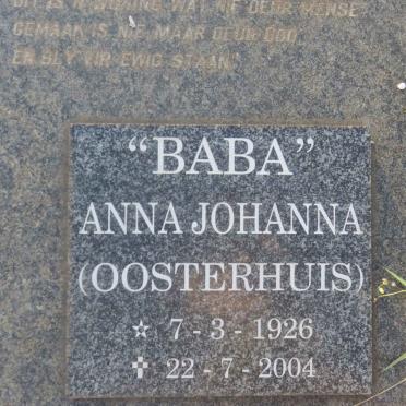 ? Anna Johanna nee OOSTERHUIS 1926-2004