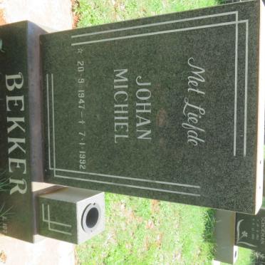 BEKKER Johan Michiel 1947-1992