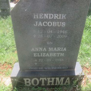 BOTHMA Hendrik Jacobus 1946-2009