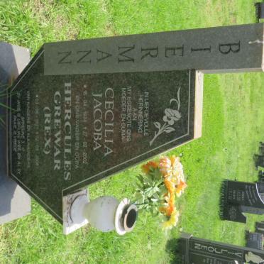 BIERMANN Hercules Grewar 1931-2008 &amp; Cecilia Jacoba 1934-2002