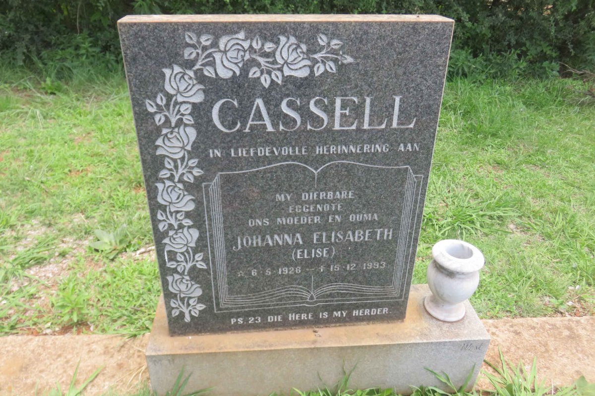 CASSELL Johanna Elizabeth 1926-1993