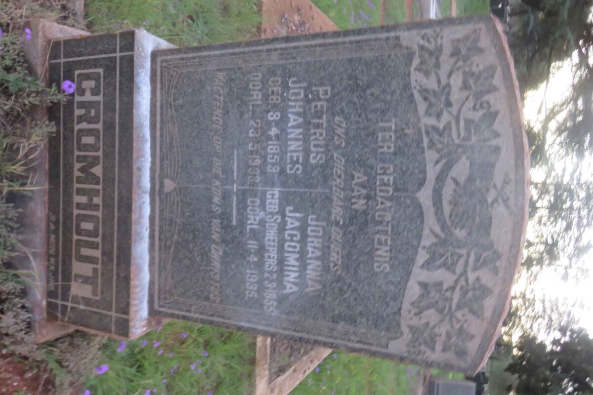 CROMHOUT Petrus Johannes 1853-1933 &amp; Johanna Jacomina SCHEEPERS 1855-1935