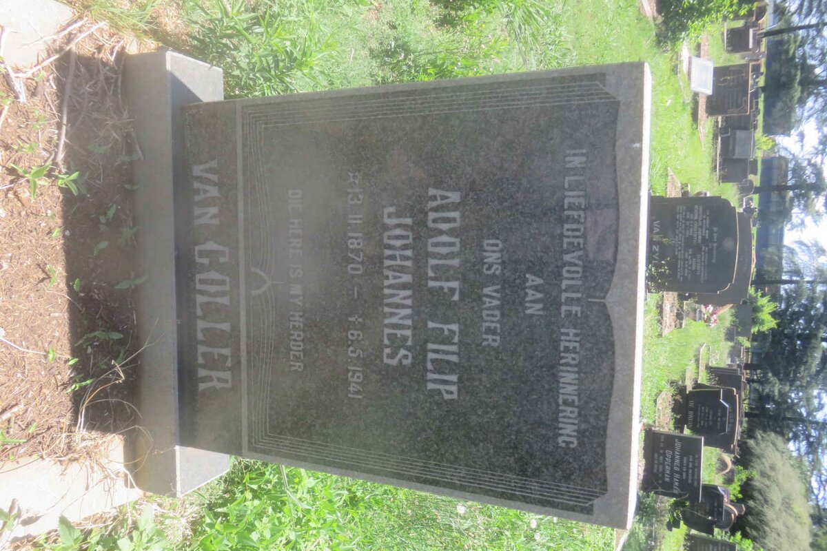 COLLER Adolf Filip, van 1870-1941