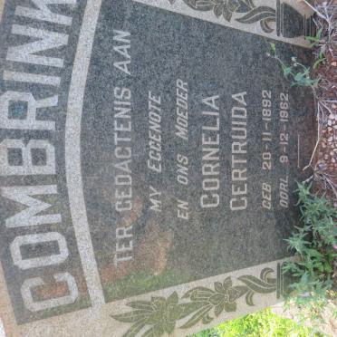 COMBRINK Cornelia Gertruida 1892-1962