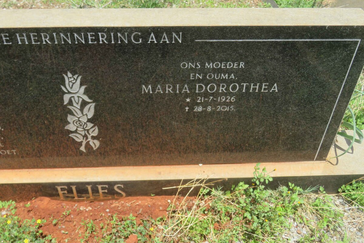 FLIES Louis Botha 1915-1980 &amp; Maria Dorothea 1926-2015