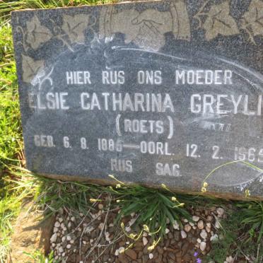 GREYLING Elsie Catharina nee ROETS 1885-1965