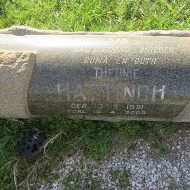 HATTINGH Wilhelm H. 1920-1962 &amp; Theunie 1921-2003