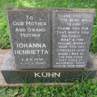 KUHN Johanna Henrietta 1938-1990