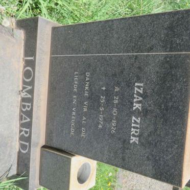 LOMBARD Izak Zirk 1926-1974