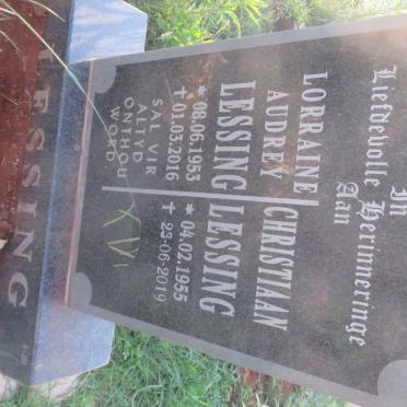 LESSING Christiaan 1955-2019 &amp; Lorraine Audrey 1953-2016