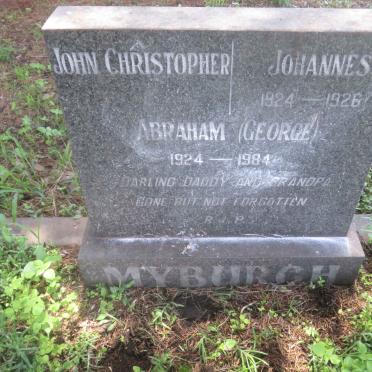 MYBURGH John Christopher :: MYBURGH Abraham George 1924-1984 :: MYBURGH Johannes 1924-1926