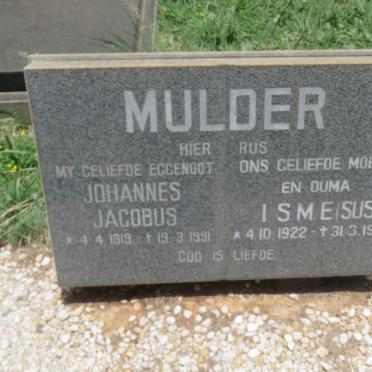 MULDER Johannes Jacobus 1919-1991 &amp; Isme 1922-1995