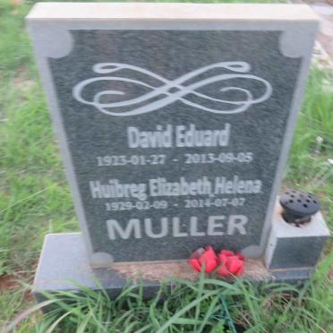 MULLER David Eduard 1923-2013 &amp; Huibreg Elizabeth Helena 1929-2014